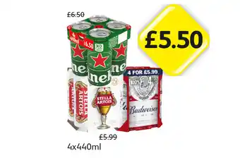 Londis View Heineken, Stella Artois, Budweiser offer