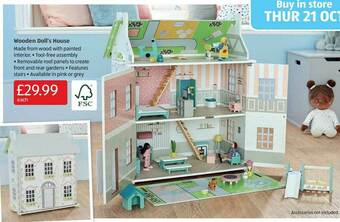 Aldi Wooden Doll's House offer