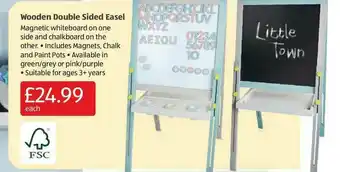 Aldi Wooden Double Sided Easel offer