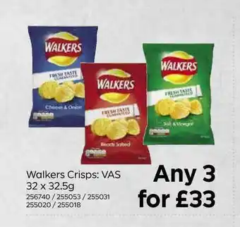 Bestway Walkers Crisps: Vas 32 X 32.5g offer