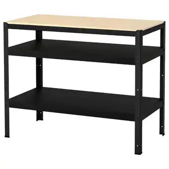 IKEA Bror Work bench, black/pine plywood, 110x55 cm offer