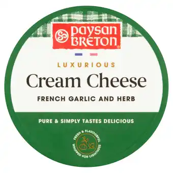 Sainsbury's Paysan Breton French Garlic & Herb Cream Cheese 135g offer