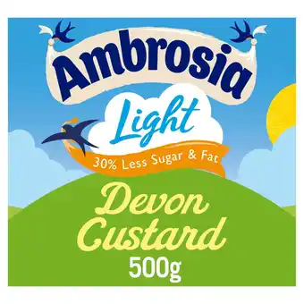 Morrisons Ambrosia Light Devon Custard offer