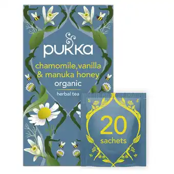 Morrisons Pukka Chamomile Vanilla & Manuka Honey Herbal Tea 20 Sachets offer