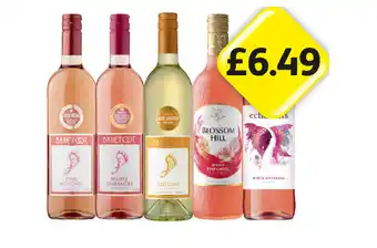 Londis View Barefoot Pink Moscato, White Zinfandel, Riesling, Blossom Hill White Zinfandel, Echo Falls White Zinfandel offer