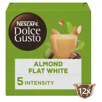 Sainsbury's Nescafe Dolce Gusto Plant-Based Flat White Almond Pods x12 Per Box offer