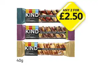 Londis View Kind Dark Chocolate Nuts & Sea Salt, Salted Caramel Dark Chocolate, Caramel Almond Sea Salt offer