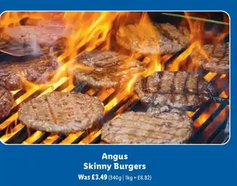 Lidl Angus Skinny Burgers offer