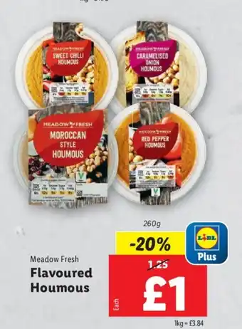 Lidl Meadow Fresh Flavoured Houmous offer