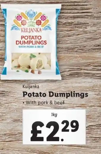 Lidl Kuljanka Potato Dumplings offer