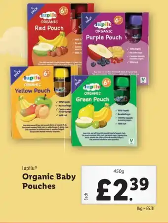 Lidl Lupilu Organic Baby Pouches offer