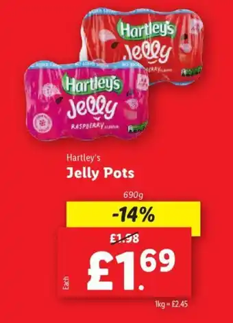 Lidl Hartley's Jelly Pots offer