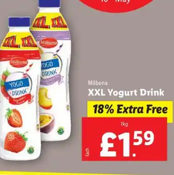 Lidl Milbona XXL Yogurt Drink offer