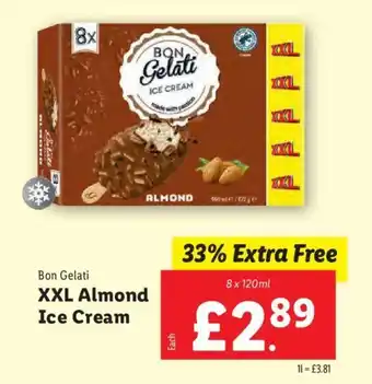 Lidl Bon Gelati XXL Almond Ice Cream offer