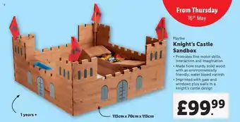 Lidl Playtive Knight's Castle Sandbox offer