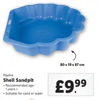 Lidl Playtive Shell Sandpit offer