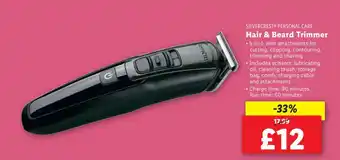 Lidl SILVERCREST® PERSONAL CARE Hair & Beard Trimmer offer