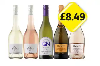 Londis View Kylie Minogue Sauvignon Blanc, Rosé, Graham Norton Sauvignon Blanc, Canti Prosecco, Rosé offer