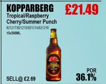 Bestway KOPPARBERG Tropical/Raspberry Cherry/Summer Punch offer