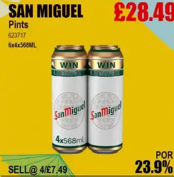 Bestway SAN MIGUEL Pints offer