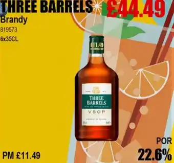 Bestway THREE BARRELS Brandy offer