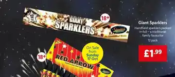 Lidl Giant Sparklers offer