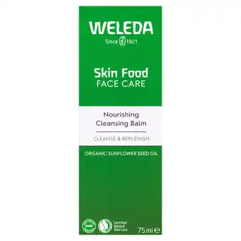 Sainsbury's Weleda Skin Food Face Care Nourishing Cleansing Balm 75ml offer