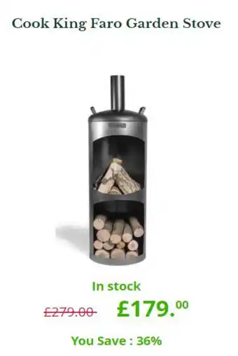 Van Hage Cook King Faro Garden Stove offer
