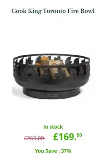 Van Hage Cook King Toronto Fire Bowl offer