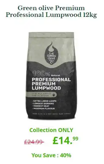 Van Hage Green Olive Premium Professional Lumpwood 12kg offer