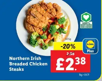 Lidl Northern Irish Breaded Chicken Steaks offer