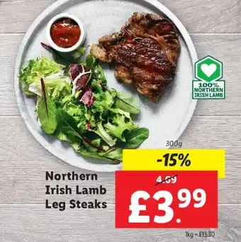 Lidl Northern Irish Lamb Leg Steaks offer