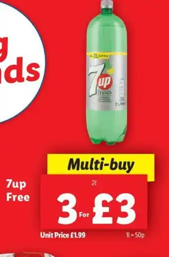 Lidl 7up Free 2L offer