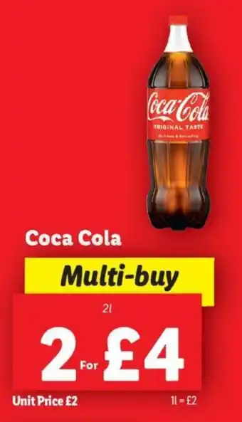 Lidl Coca-Cola 2L offer