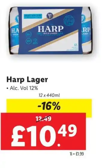 Lidl Harp Lager offer
