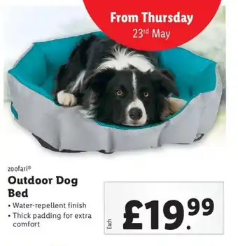 Lidl zoofariⓇ Outdoor Dog Bed offer