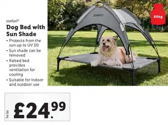 zoofari® Dog Bed with Sun Shade