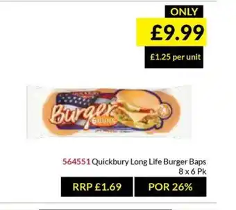 Musgrave MarketPlace Quickbury Long Life Burger Baps offer