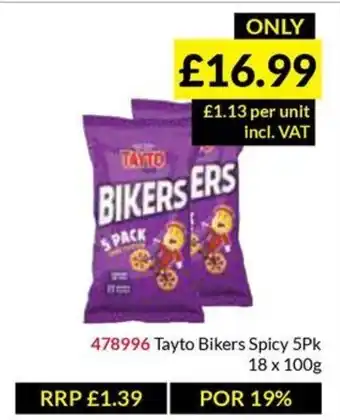 Musgrave MarketPlace Tayto Bikers Spicy 5Pk offer