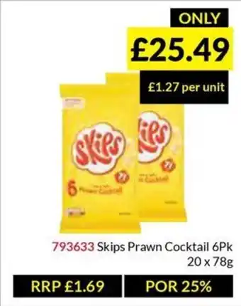 Musgrave MarketPlace Skips Prawn Cocktail 6Pk offer