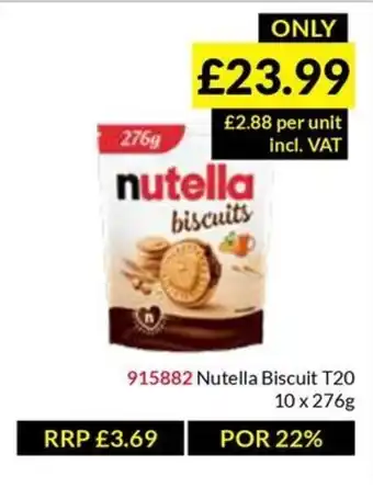 Musgrave MarketPlace Nutella Biscuit T20 offer