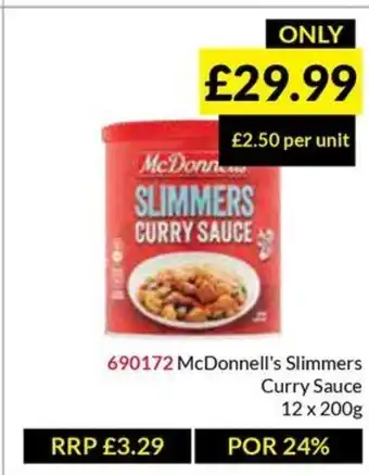 Musgrave MarketPlace McDonnell's Slimmers Curry Sauce offer