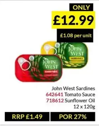 Musgrave MarketPlace John West Sardines offer