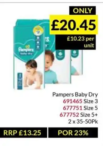 Musgrave MarketPlace Pampers Baby Dry offer
