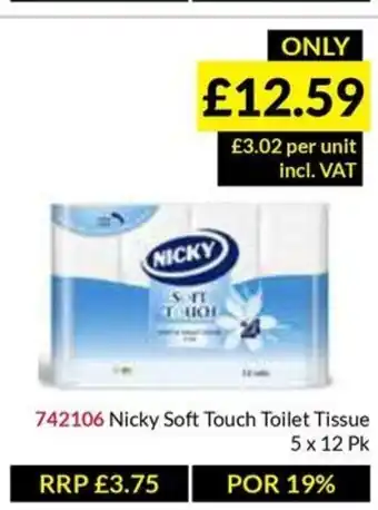Musgrave MarketPlace Nicky Soft Touch Toilet Tissue offer