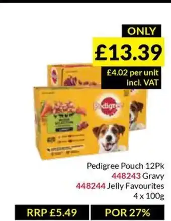 Musgrave MarketPlace Pedigree Pouch 12Pk offer