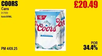 Bestway COORS Cans offer