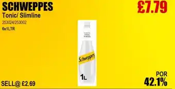 Bestway SCHWEPPES Tonic/ Slimline offer