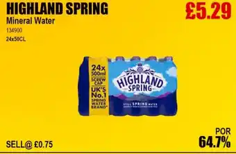 Bestway HIGHLAND SPRING Mineral Water offer