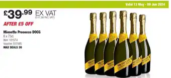 Costco Mionetto Prosecco DOCG offer